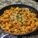 ['A close-up view of a bowl of Butter Chicken Pasta with shell-shaped noodles, creamy sauce, and garnished with fresh cilantro.', 'Side view of Butter Chicken Pasta featuring conchiglie pasta, chunks of chicken, and a rich, vibrant sauce.', 'Juicy Butter Chicken Pasta in a bowl, showing the texture of the pasta and sauce, with herbs sprinkled on top.', 'Detailed image of Butter Chicken Pasta with visible spices, chicken pieces, and a creamy, colorful sauce.']