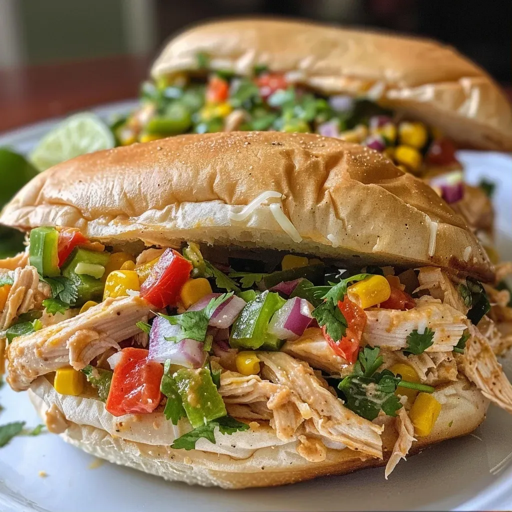 ['Juicy Mexican chicken salad with vibrant vegetables in a decorative bowl.', 'Close-up view of a colorful Mexican chicken salad featuring beans and avocado.', 'Side view of a fresh Mexican chicken salad, highlighting the ingredients and textures.', 'Detailed close-up of Mexican chicken salad, showcasing its vibrant colors and ingredients.']